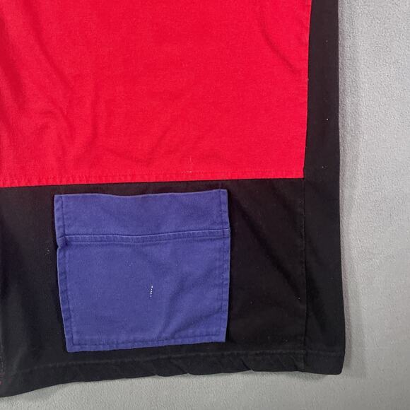 Richard Simmons Vtg Jacket Womens 18W Black Red Blue White Knit Full Zip Pocket - Picture 3 of 12